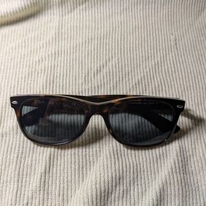 Ray-Ban New Wayfarer Sunglasses RB 2132- Tortoise with Dark Lenses